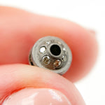 Load image into Gallery viewer, DC1102. Diamond Sterling Silver Round Bead