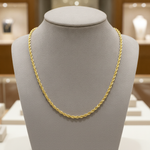Load image into Gallery viewer, 040CRDLG. 14K Solid Yellow Gold Rope Chain