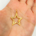 Load image into Gallery viewer, 14K Solid Gold Diamonds Star Charm. GDP182