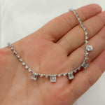 Load image into Gallery viewer, Solid Gold Diamond Dangle Necklace
