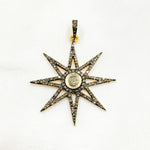Load image into Gallery viewer, DP401. Diamond Silver Star Pendant with Polki Diamond