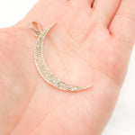 Load image into Gallery viewer, DP495. Diamond Sterling Silver Moon Pendant