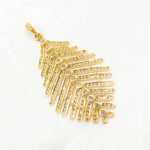 Load image into Gallery viewer, DP514. Diamond Sterling Silver Leaf Pendant with Gemstone