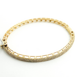 Load image into Gallery viewer, KG991. 14K Solid Gold Bangle with Diamonds