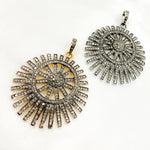 Load image into Gallery viewer, DP100. Diamond Sterling Silver Fancy Sun Pendant