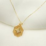 Load image into Gallery viewer, GDP166. 14K Solid Gold Octagon Shape Pendant