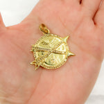 Load image into Gallery viewer, Diamond Sterling Silver Round Arrow Pendant