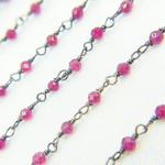 Load image into Gallery viewer, Dyed Ruby Wire Wrap Chain