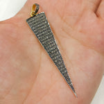 Load image into Gallery viewer, DP221. Diamond Sterling Silver Spike Pendant