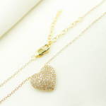 Load image into Gallery viewer, NFH71180. 14K Solid Gold Diamond Heart Necklace
