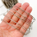 Load image into Gallery viewer, Silver Smooth Long Paperclip Chain