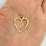 Load image into Gallery viewer, GDP02. 14K Solid Gold Diamond Heart Shape Charm