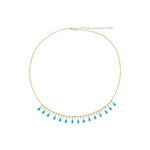 Load image into Gallery viewer, NFL71707. 14K Solid Gold Diamond and Gemstone Necklace
