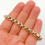Load image into Gallery viewer, 14K Solid Gold Hollow Box Link Bracelet