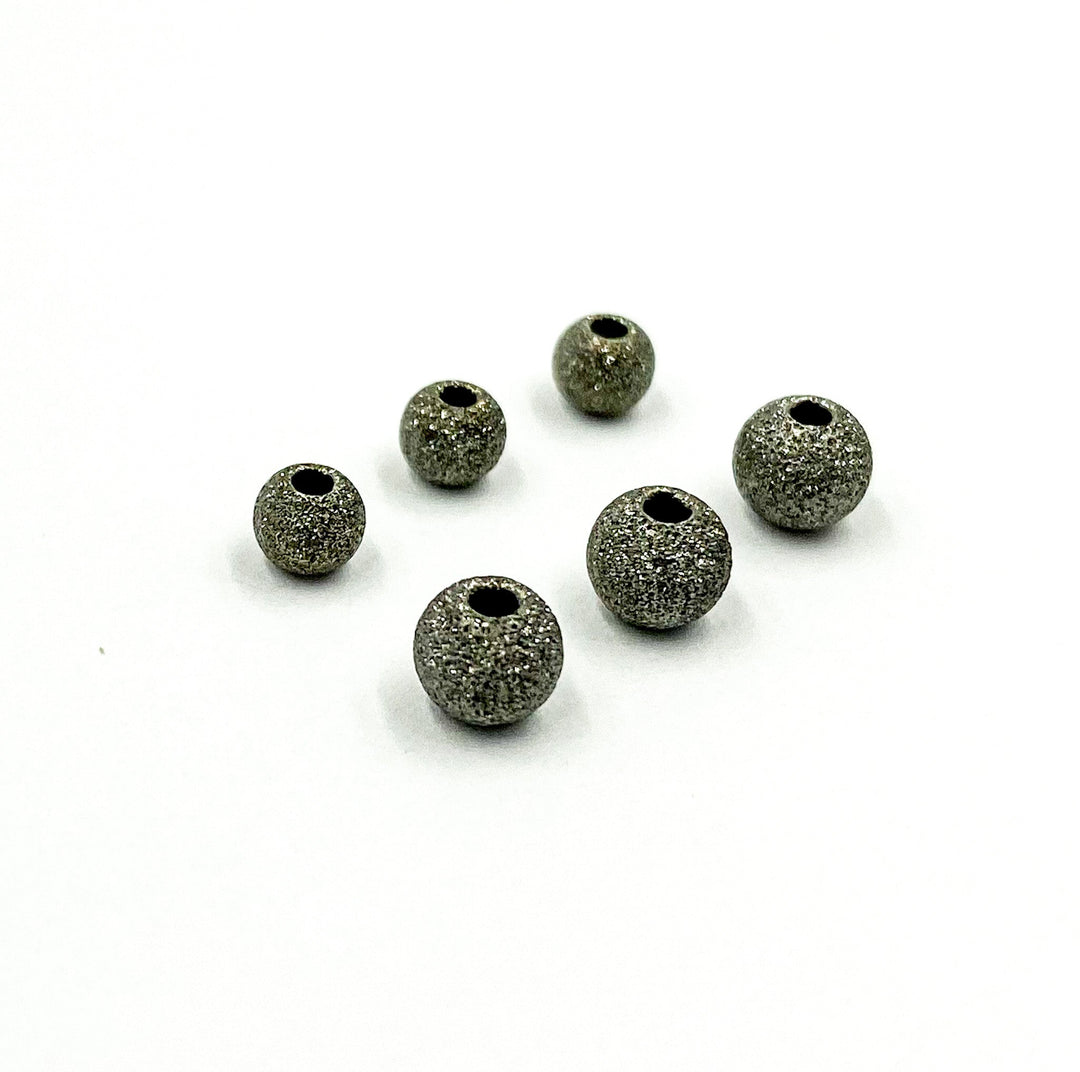 Black Rhodium Plated 925 Sterling Silver Laser Cut Beads.