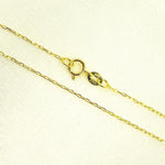 Load image into Gallery viewer, 14K Solid Yellow Gold Diamond Cut Paperclip Link Chain