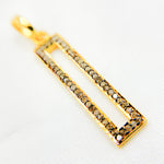 Load image into Gallery viewer, DC031. Diamond Sterling Silver Rectangle Pendant
