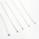 Load image into Gallery viewer, 24 Gauge White Sterling Silver Flat 2 Inch Headpin