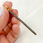 Load image into Gallery viewer, DC676. Diamond Black Rhodium Sterling Silver Spike Charm