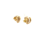 Load image into Gallery viewer, EFD52828. 14k Solid Gold Diamond Heart Stud Earrings