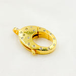 Load image into Gallery viewer, DC460. Diamond Gold Plated Sterling Silver Oval Lobster Clasp