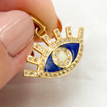 Load image into Gallery viewer, Sterling Silver Eye Enamel Pendants