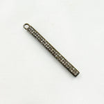 Load image into Gallery viewer, DC2. Diamond Black Rhodium Sterling Bar Spike Charm