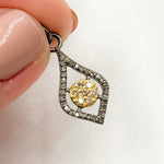 Load image into Gallery viewer, DC079. Diamond Sterling Silver Drop Pendant