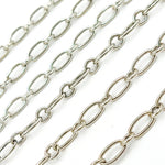 Load image into Gallery viewer, Y136OX. Oxidized Sterling Silver Smooth Long and Short Link Chain