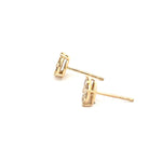Load image into Gallery viewer, EFF51600. 14k Solid Yellow Gold Diamond Round Studs