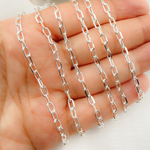 Load image into Gallery viewer, Sterling Silver Diamond Cut Paperclip Link Chains