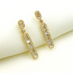 Load image into Gallery viewer, 14k Solid Gold &amp; Diamonds Dangle Earrings. EFJ52125
