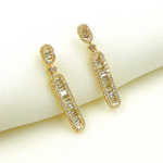 Load image into Gallery viewer, EFJ52125. 14K Solid Gold & Diamonds Dangle Earrings