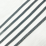 Load image into Gallery viewer, X32BRM. Black Rhodium Matt 925 Sterling Silver Curb Chain