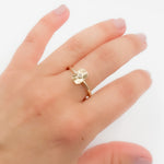 Load image into Gallery viewer, 14K Gold Rectangle Diamond Ring