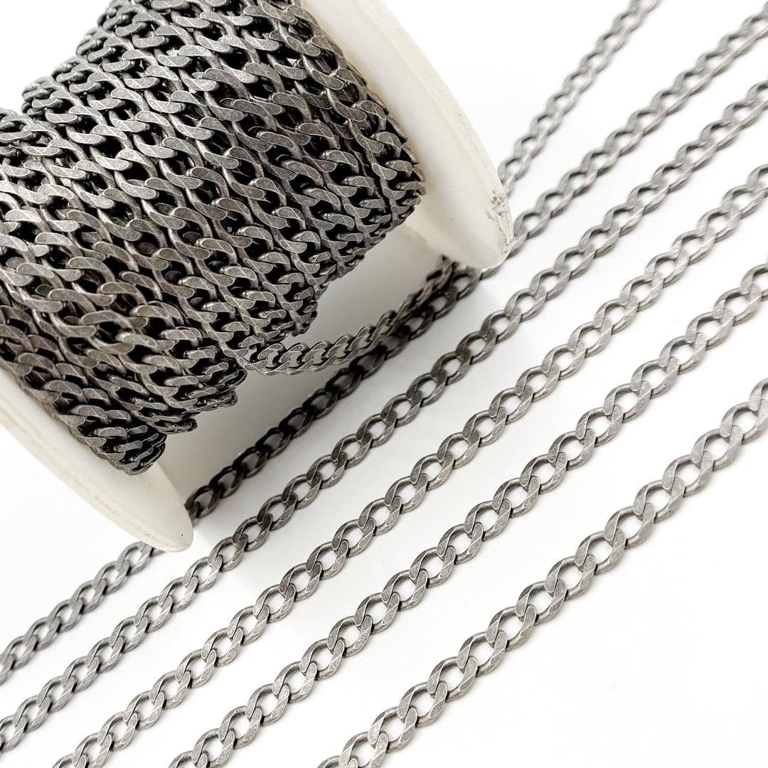 Buy Now Oxidized Sterling SilverCurb Chain