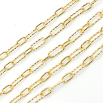Load image into Gallery viewer, Gold Plated Sterling Silver Long Diamond Cut & Short Smooth Link