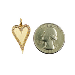 Load image into Gallery viewer, 14K Solid Gold Diamond Heart Shape Charm. GDP15