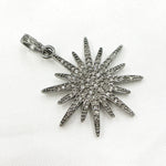 Load image into Gallery viewer, DP280. Diamond Sterling Silver Sun Pendant