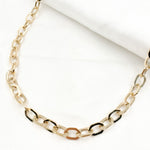 Load image into Gallery viewer, Shop Now 14K Solid Hollow Gold Flat Oval Link Chain