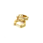 Load image into Gallery viewer, EHE56968Y. 14k Solid Gold Diamond Hoops