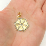 Load image into Gallery viewer, Buy Now Sterling Silver Hexagon Flower Pendants