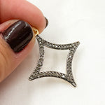 Load image into Gallery viewer, DC038. Diamond Sterling Silver Star Shape Pendant