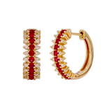 Load image into Gallery viewer, EHF57386. 14k Solid Gold Diamond and Gemstones Dangle Earrings