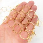 Load image into Gallery viewer, Shop Now 14K Gold-Filled Hammered Round Link Chain