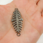 Load image into Gallery viewer, DC966. Diamond Sterling Silver Leaf Shape Connector