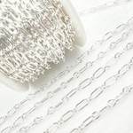 Load image into Gallery viewer, Sterling Silver Hollow Smooth Paperclip Long chain