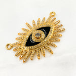 Load image into Gallery viewer, A collection of eye-shaped enamel pendants with gemstone accents