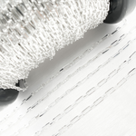 Load image into Gallery viewer, Sterling Silver Long and Short Diamond Cut Link Chain