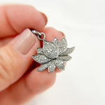 Load image into Gallery viewer, DP192. Diamond Sterling Silver Lotus Pendant